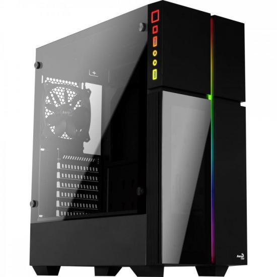 Gabinete Gamer Aerocool Playa Preto RGB L...