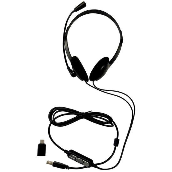 Headset Office Bright USB Com Adaptador U...