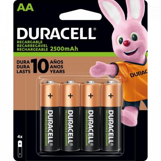 Pilha Recarregável AA 2500mAh (C/4 Pilhas...