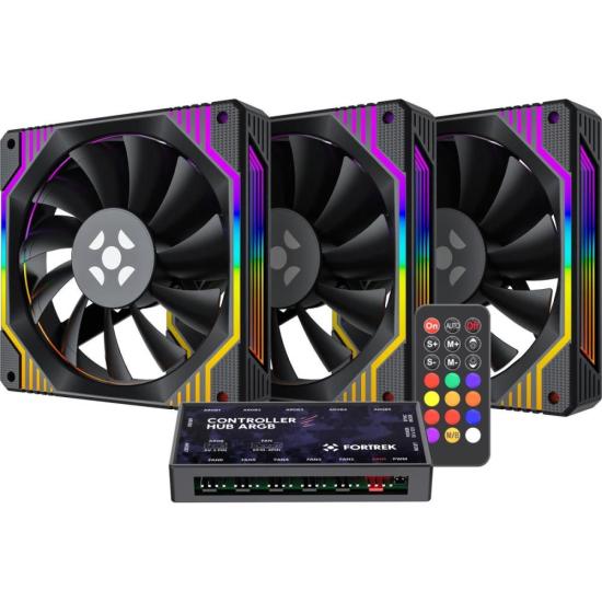 Kit Cooler Fan ARGB Fortrek Frosty Preto ...