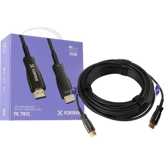 Cabo HDMI Fibra Óptica 4k FK 781C 10m For...