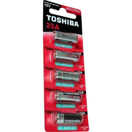 Pilha Alcalina 12V 23A (C/5 Pilhas) Toshiba