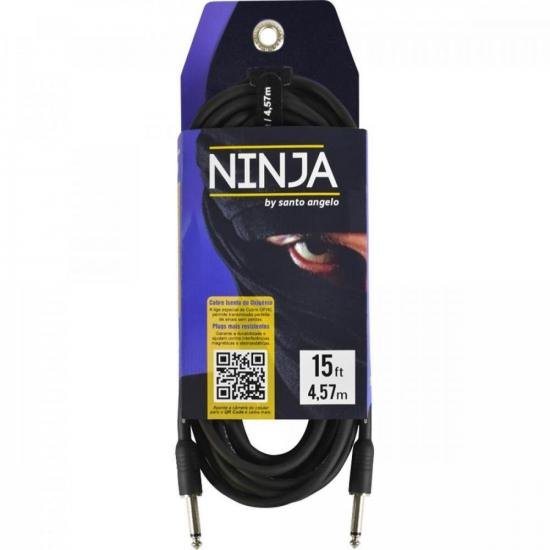 Cabo Para Guitarra 4,57m Ninja Preto Sant...