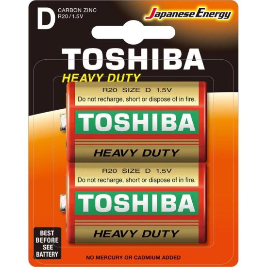 Pilha Zinco D 1,5V R20KG (C/2 Pilhas) Tos...