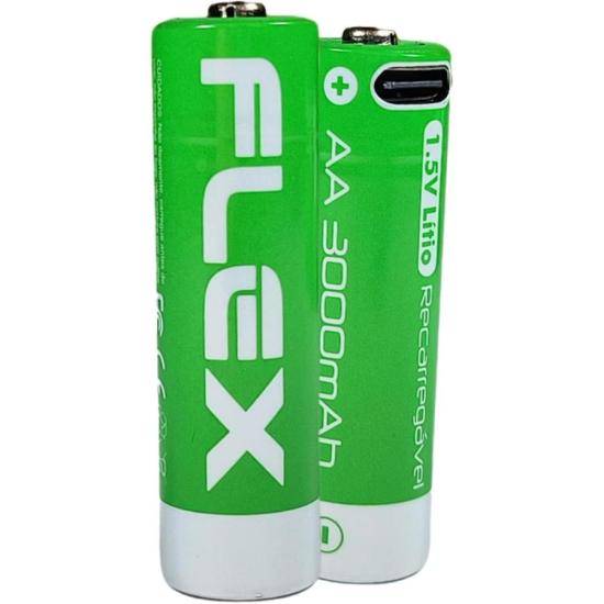 Pilha Recarregável AA 1.5V 3000mAh (C/4 P...