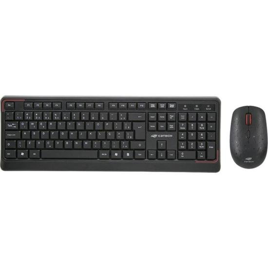 Kit Teclado e Mouse Sem Fio C3Tech W70BK ...