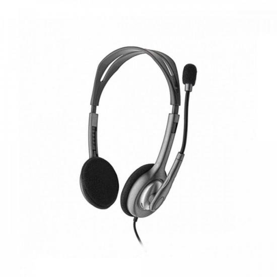 Headset Logitech H111 Cinza