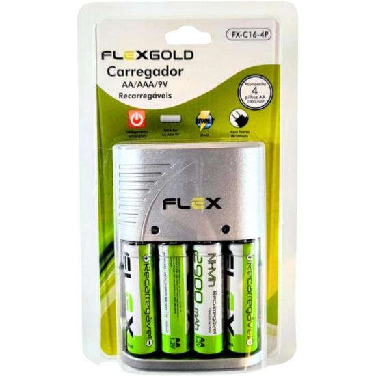 Carregador de Pilhas AA/AAA/9V FXC164P Bi...
