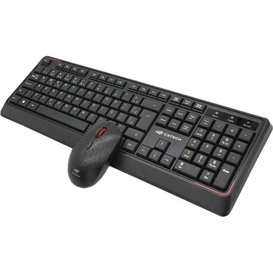 Kit Teclado e Mouse Sem Fio C3Tech W70BK ...