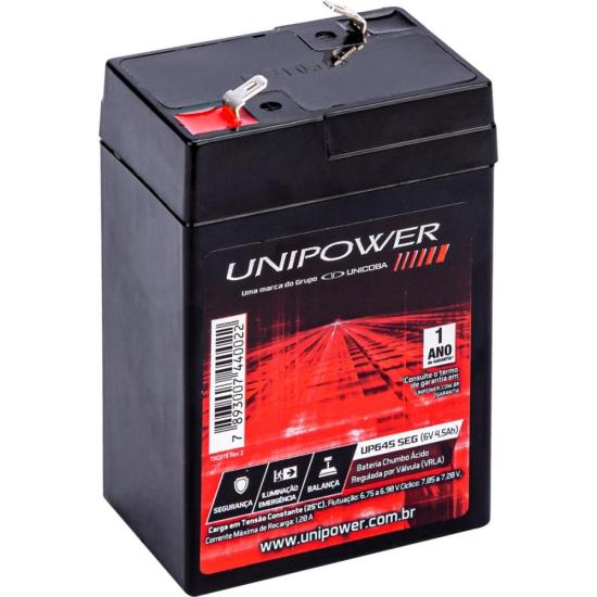 Bateria Estacionária Selada 6V 4,5Ah VRLA...