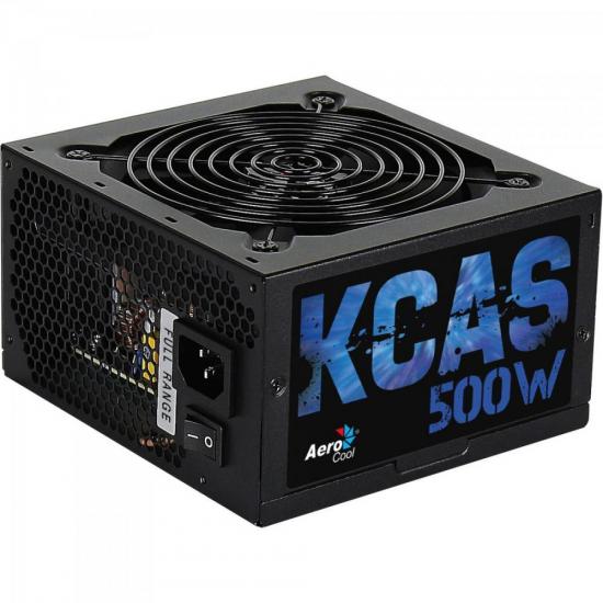 Fonte Gamer ATX Aerocool KCAS 500W 80 Plu...