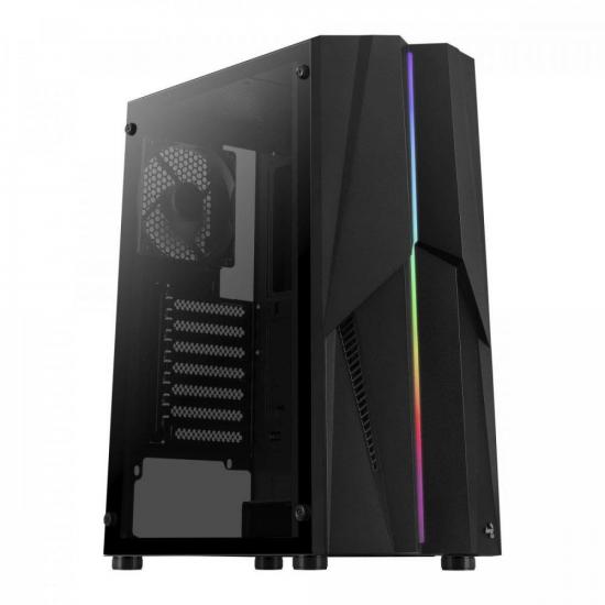 Gabinete Gamer Aerocool Mecha Preto RGB L...