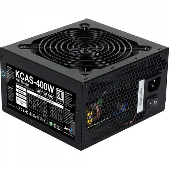Fonte Gamer ATX Aerocool KCAS 400W 80 Plu...