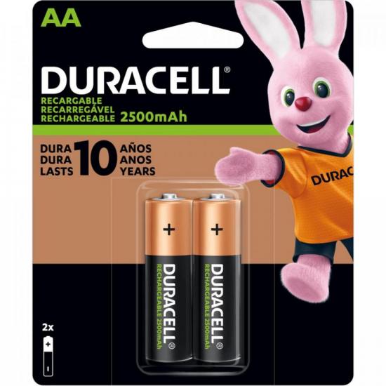 Pilha Recarregável AA 2500mAh (C/2 Pilhas...