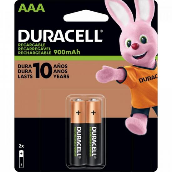 Pilha Recarregável AAA 900mAh (C/2 Pilhas...