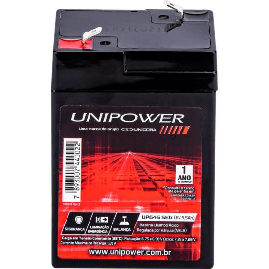 Bateria Estacionária Selada 6V 4,5Ah VRLA...